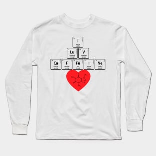 I LuV CaFFeINe + Molecule Long Sleeve T-Shirt